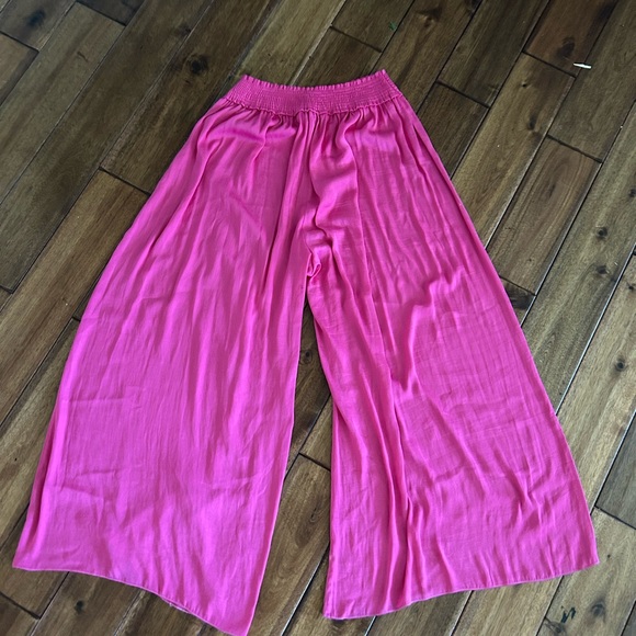 SOLD Iconic Zara Hot Barbie Pink Wide Leg Palazzo Genie Pants - Picture 5 of 6
